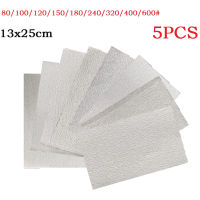 5pcs Flock Sanding กระดาษทรายชุด 80-400grit แผ่นขัดเปียก/แห้งขัดกระดาษทรายสำหรับรถยนต์ไม้ขัดโลหะ-Jiieu