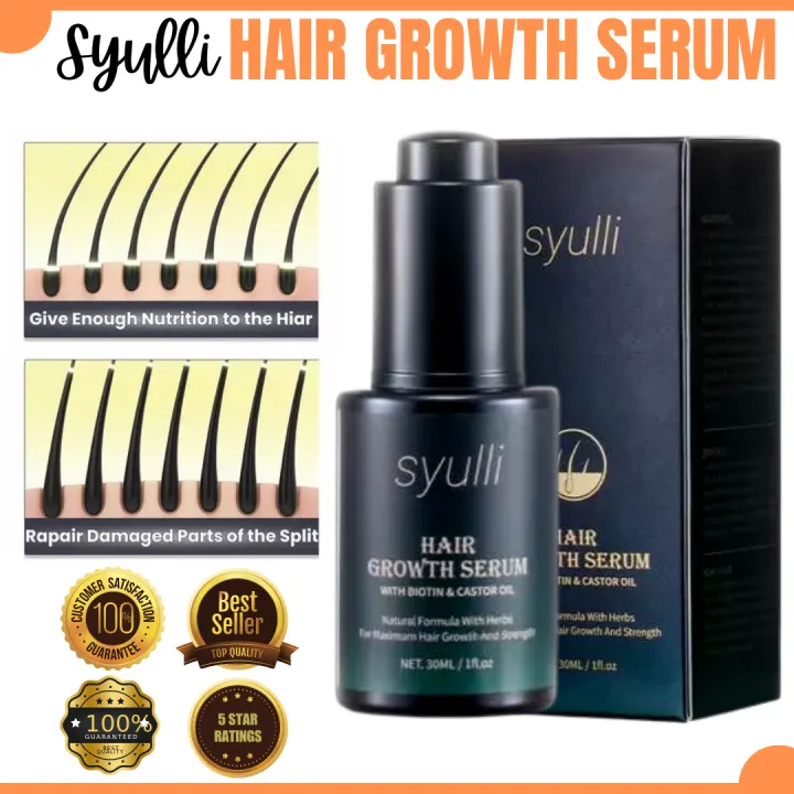 Hair Growth Serum; Hair Care, Scalp and Hair Treatment, Premium Quality  Biotin with Essential Oils For