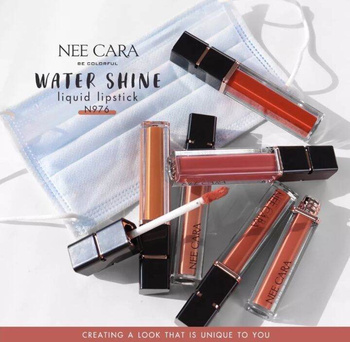 nee-cara-n-976-เบอร์-09-สีชมพูอมส้ม-เนื้อแมท-สีแน่นชัด-ติดทน-กันน้ำ-กันเหงื่อ-ไม่เลอะแมส