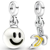 Original My Cool Banana Happy Mini Pendant Bead Fit 925 Sterling Silver Me Charm Europe Bracelet Diy Jewelry