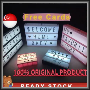 A4 A5 A6 Size LED Combination Night Light Box Lamp DIY Black/Colorful  Letters Cards USB AA Battery Cinema Lightbox White Pink