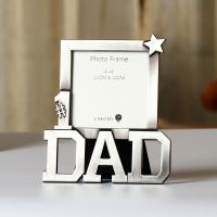 Dad Photo Frame Retro Alloy Crafts Silver 6x4 Picture Frames Home Decoration Souvenir Fathers Day Gift