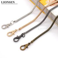 Lionsen 120cm 0.42cm Snake Replacement Chain Strap Metal link Clasp Purse Chain Bag Handle Shoulder Cross Body Handbags Chain