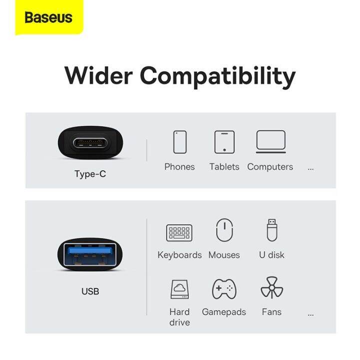 usb-baseus-3-1อะแดปเตอร์-otg-ชนิด-c-ชายไปยัง-usb-แปลงสำหรับ-macbook-โทรศัพท์10gbps-ข้อมูล-usbc-คอนเนคเตอร์ตัวเมีย-feona