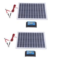 2X 30W 12V Solar Panel Battery Charger+40A Controller for RV Car Boat Home Camping