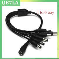 1 Female to 6 Male DC Power Jack Adapter 6 Way Splitter Plug Connector Cable Supply for Led Strip Light CCTV Camera QB7LA