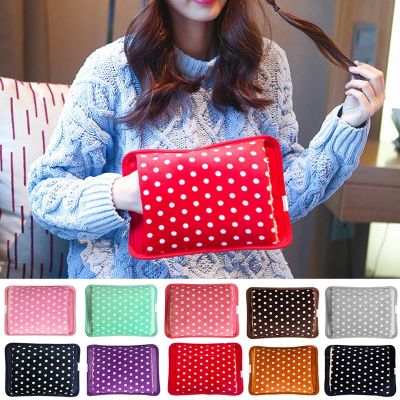 Hot Water Bag Dot Electric Winter Hand Warmer Hot Water Bottle Hand Warmer Rechargeable Velvet Bag EU Plug