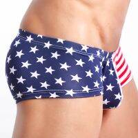 【cw】 SexyPrint BoxersFlag MenStripedMen 39;sShorts BulgeGay Men Underpants Boxers 【hot】