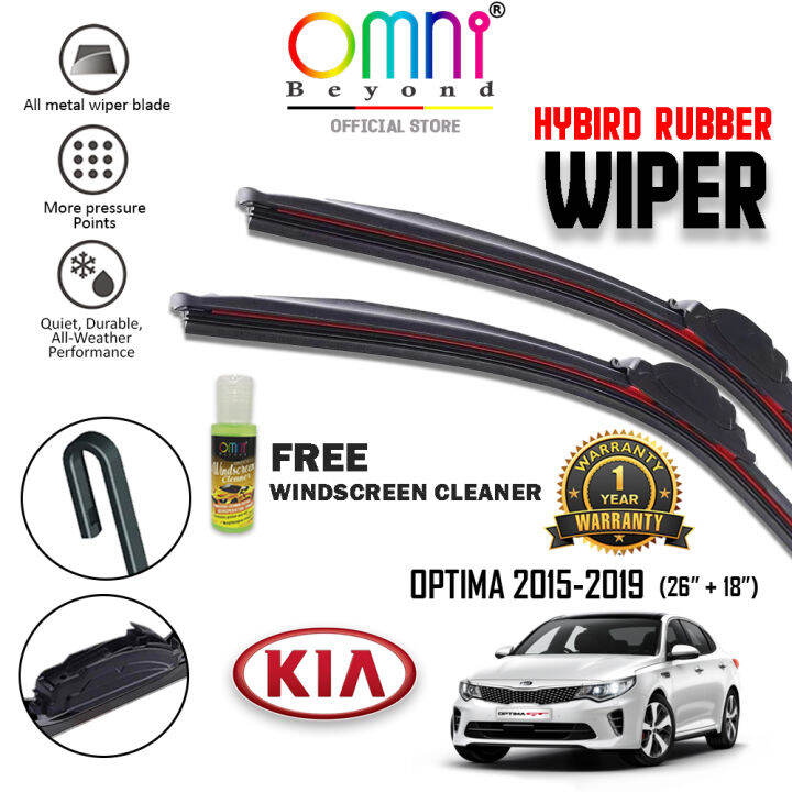 KIA Optima K5 2015 2019 Omni Beyond HYBIRD Rubber Wiper Blade (1 Set) Lazada
