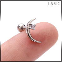 Lasle บาร์คริสตัลบาร์เบลเสียบหูกระดูกอ่อน Tragus Helix Studs ต่างหูเจาะเครื่องประดับ