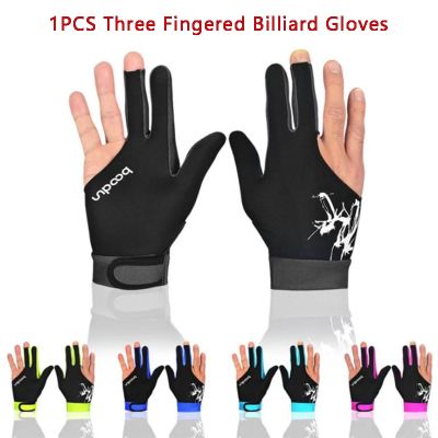 1PCS Three Fingered Billiard Gloves Pool Snooker Glove for Men Women Fits Both Left and Right Hand Billiard Accessories