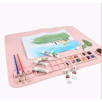 Silicone Art Mat Washable Graffiti Painting Mat With Folding Cup