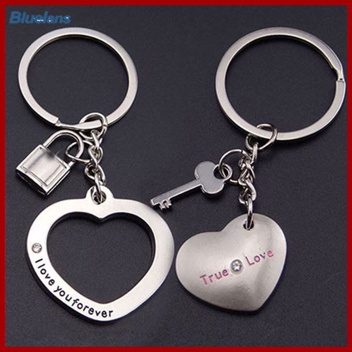 bluelans-1-คู่หัวใจรักใหม่ล็อค-keyfob-คู่รักคู่รักของขวัญ