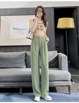 plain wide leg pants for women fashion casual formal high waist