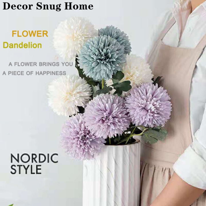 free-shipping-ดอกไม้ผักตบชวาผ้าไหมดอกไม้ประดิษฐ์เทียมดอกแดนดิไลออนสำหรับงานแต่งงานบ้านปาร์ตี้ของตกแต่งสวนโรงแรม