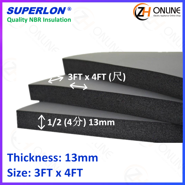 Superlon Insulation Sheet Thickness: 1/2' = 13mm Size : 4 Feet x 3 Feet ...