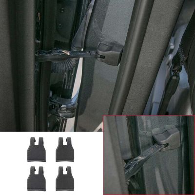 Door Stopper Buckle Cover Protection Trim for 2014-2021 Accessories 4PCS ,Black