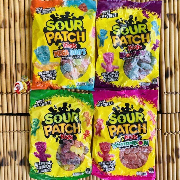 snacks Sour Patch Kids Candies Lollies Gumies or Flavoured Sweets 220g ...