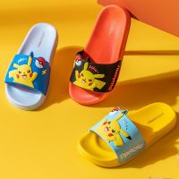 1-16 Years Pikachu Kids Girls Boys Slippers Cartoon Bathroom Bedroom Shoes Infant Toddler Baby Slippers