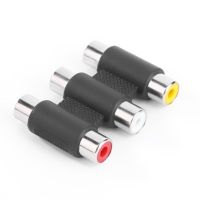 Coupler 3rca หญิง Av วิดีโอตัวเชื่อมต่อสายเคเบิลอะแดปเตอร์เสียง