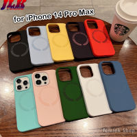 [JLK] Silicone MagSafe Case for iPhone 14 13 12 Mini 11 Pro Max X XR XS 7 8 Plus ซิลิโคนของแท้สำหรับเครื่องชาร์จแบตเตอรี่ไร้สายแม่เหล็ก เคสโทรศัพท์ เคสสายคล้อง