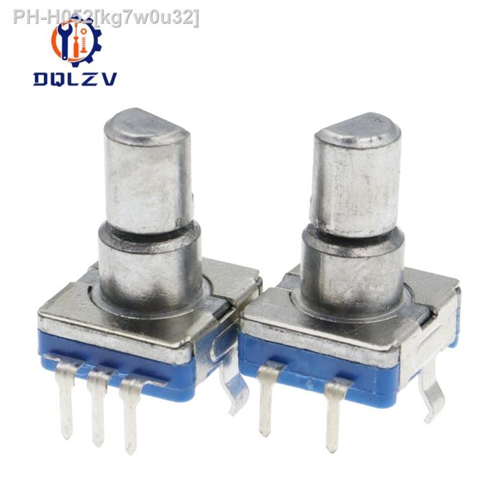 5pcs-20-position-360-degree-rotary-encoder-ec11-push-button-5pin-handle-long-12-5mm-with-a-built-in-push-button-switch