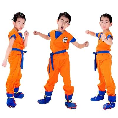 [Cos imitation] Goku คอสเพลย์เครื่องแต่งกายเด็กอะนิเมะสีขาว Sun Wukong เด็กผู้ใหญ่วิกผม Sun Wukong คริสต์มาส Kung Fu Performance Show Performance