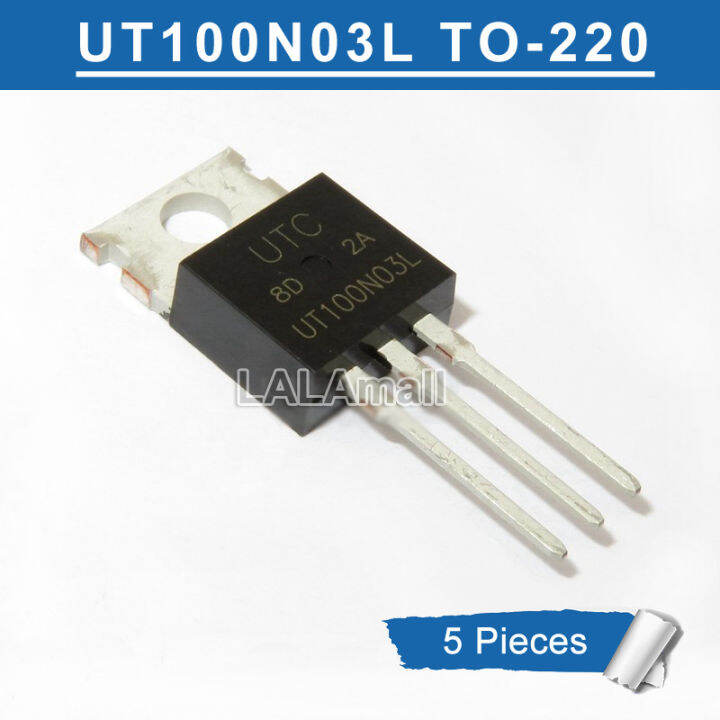 5ชิ้น UT100N03L ถึง220 100N03L TO220 100A/30โวลต์ N-CHANNEL พลังงานมอส ...