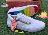 รองเท้าแวนส์ Old Skool Yacht Club Rainbow (White) Made in Vietnam รองเท้าแวนแท้ 100% (36-44EU) รองเท้าผ้าใบ รองเท้าแฟชั่น รองเท้าลำลอง รองเท้าสเก็ตบอร์ด [KI01]