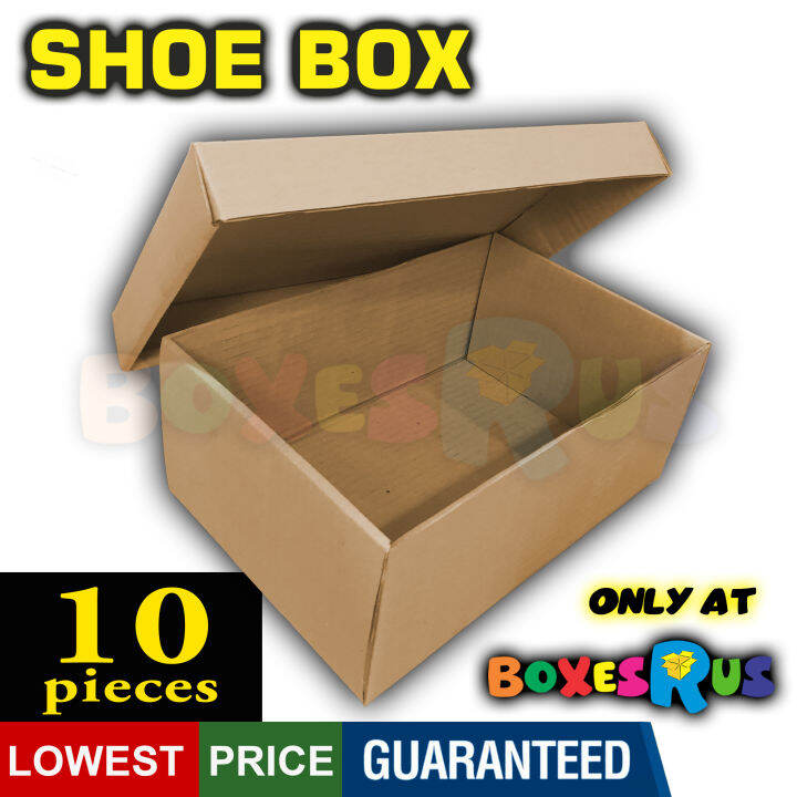Shoe Box Corrugated 10 pcs DIY Kraft Shoe Shipping Carton Box 12x8x5