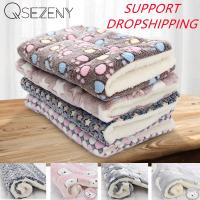 【Danqing family】 Soft Flannel Thickened Pet Soft Fleece Pad Pet Blanket Bed Mat For Puppy Dog Cat Sofa Cushion Home Rug Keep Warm Sleeping Cover