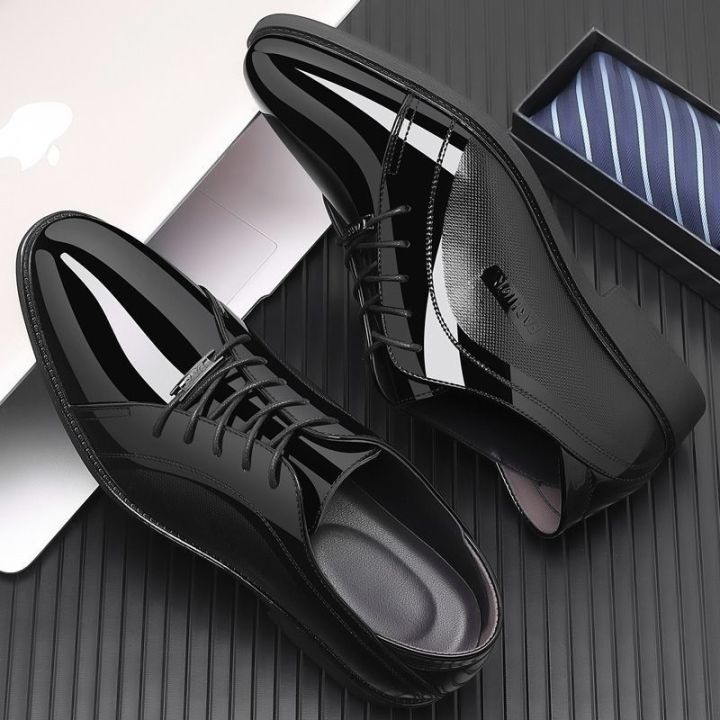 starlight-angela-free-shipping-ส่งฟรี-2023รองเท้ารองเท้าหนังใส่ทำงานผู้ชายรุ่นใหม่รองเท้าหนังลำลองสีดำสไตล์เกาหลีรองเท้าหนังแฟชั่น