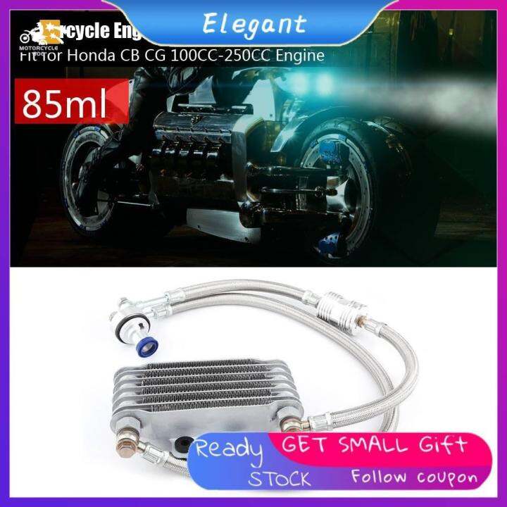 Engine Oil Cooler Oil Cooling Radiator System Kit for Honda (85ML