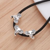 10Pcs/Set Pandora Style Elephant Large Beads for Womens Charm Bracelet Necklace DIY Jewelry Making Supplies Spacer Beaded