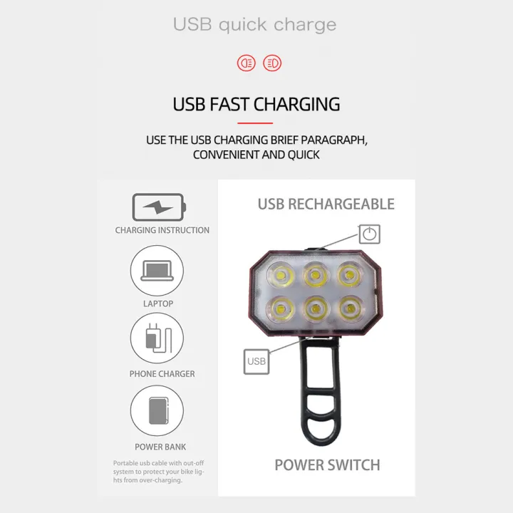 usb-ชาร์จไฟจักรยานด้านหลังไฟจักรยานไฟเตือนความปลอดภัยกันน้ำพร้อมโหมดแสง4โหมดสำหรับจักรยานเสือภูเขา