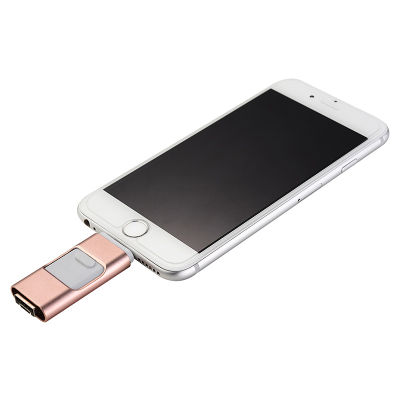 แฟลชไดรฟ์ USB รองรับ iosappleandroid PC 128GB [3-In-1] Lightning OTG Jump Drive 3.0 USB Memory Stick