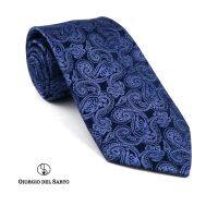 Giorgio Del Sarto Silk Necktie Blue with Fabric Texture เนคไทผ้าไหมสีน้ำเงินมีเท็กเจอร์