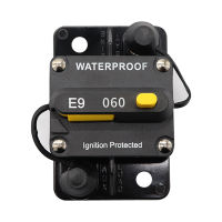 DC 12V-72V 60A Waterproof Circuit Breaker Fuse Holder with Manual Reset for Marine Trolling Motors Boat ATV 60Amp