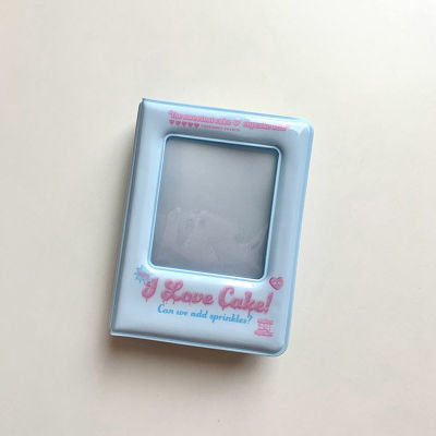Carmelun อัลบั้มรูปฟ้าสีชมพู,ที่ใส่บัตรรูปถ่ายมีช่องสี่เหลี่ยมขนาด3นิ้ว40กระเป๋าขนาดอัลบัมโพลารอยด์หนังสือของสะสมซองใส่บัตร