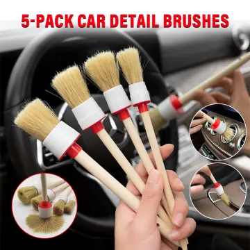 5 Pcs Car Detailing Brush Set Car Brushes Wash Tool Cleaning Car