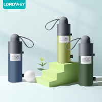 LORDWEY 8ซี่โครงมินิร่ม Windproof ป้องกันรังสียูวี5พับร่มแบบพกพาเดินทางฝนผู้หญิงร่มกระเป๋าเด็ก UPF