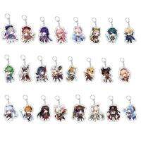 Game Keychain Genshin All Characters for Men Car Keychains Accessories Pendant Chain Friend Gifts