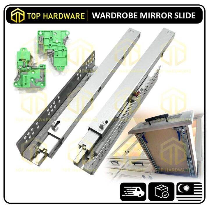 TOP🇲🇾 Heavy Duty Undermount Drawer Slide SOFT CLOSE Rail Laci