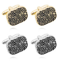 Mens Fashion Brand Designer Creative Wild Floral Striped Cufflinks French Shirt Cufflinks Male Silver Luxury Wedding Cufflinks Gifts