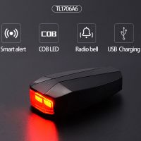 Bicycle Rear Light USB Charge Wireless Remote Control Tail Lamp Bike Finder Lantern Horn Siren Warning Anti-theft Alarm