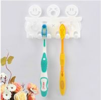 Hot Bathroom Sets cute Cartoon Sucker Toothbrush Holder / Suction Hooks 5 Position Tooth Brush Holder Free Shipping