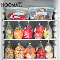 Hoomall 1/10Pcs PE ถุงเก็บอาหารซิปประเภท Reusable ตู้แช่แข็งกระเป๋า Stand Up Leakproof Top Ziplock คอนเทนเนอร์ห้องครัวกระเป๋าเก็บ