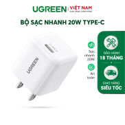 Củ sạc nhanh 20W UGREEN 10219 Cổng sạc nhanh PD 3.0