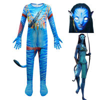 Avatar 2 Neytiri คอสเพลย์อะนิเมะชุดฮาโลวีนสำหรับเด็ก Zentai Fantasia Jumpsuits ปลอมตัวชุด Masquerade Carnival เสื้อผ้า