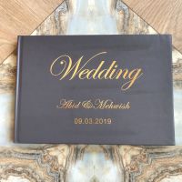 Personalized Bride &amp; Groom Wedding A5 size Guest book Alternative Custom Rustic book Couple Wedding Guest book  Ideas Book Pipe Fittings Accessories